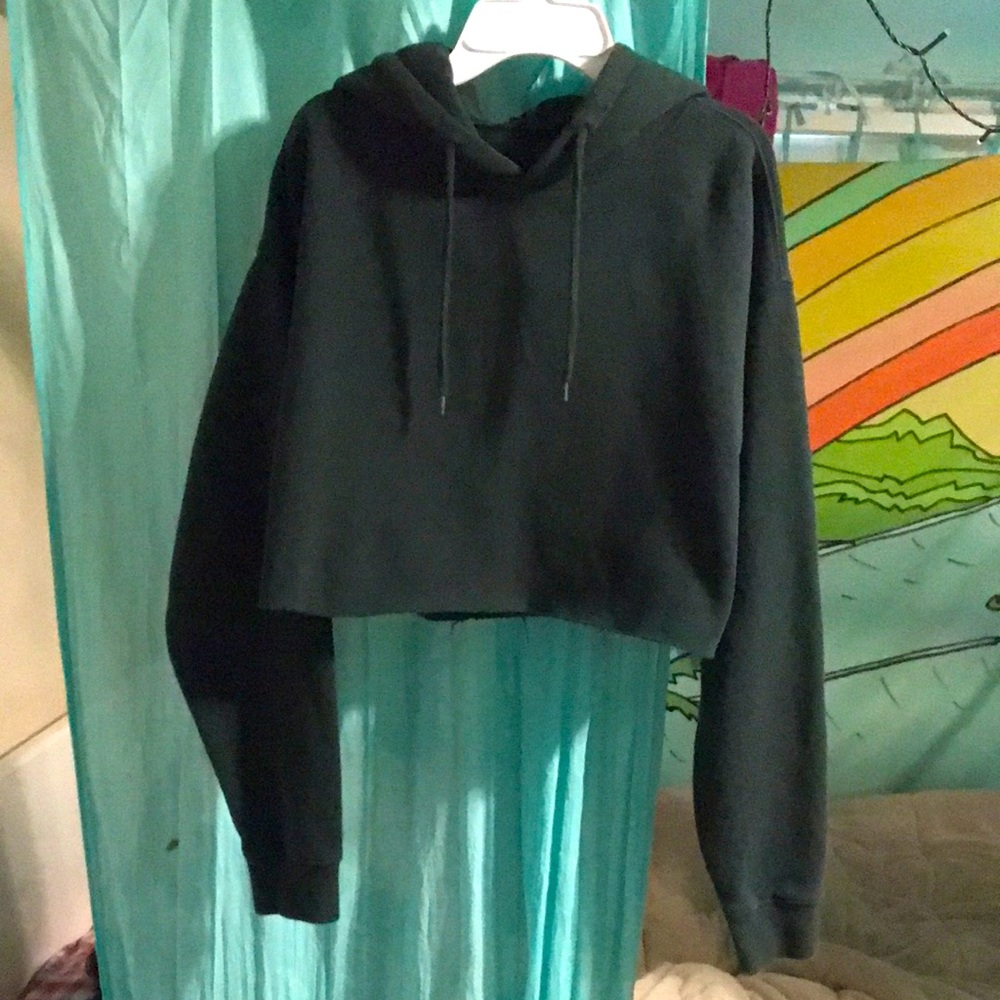 Out from Under Green Cropped Hoodie
